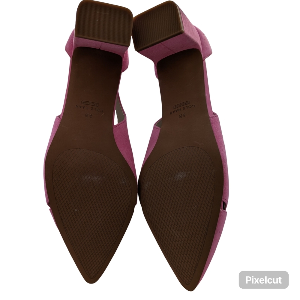 Cole Haan Elegant Caia Pump Suede Size 38.5 8 Open Side - Picture 8 of 10
